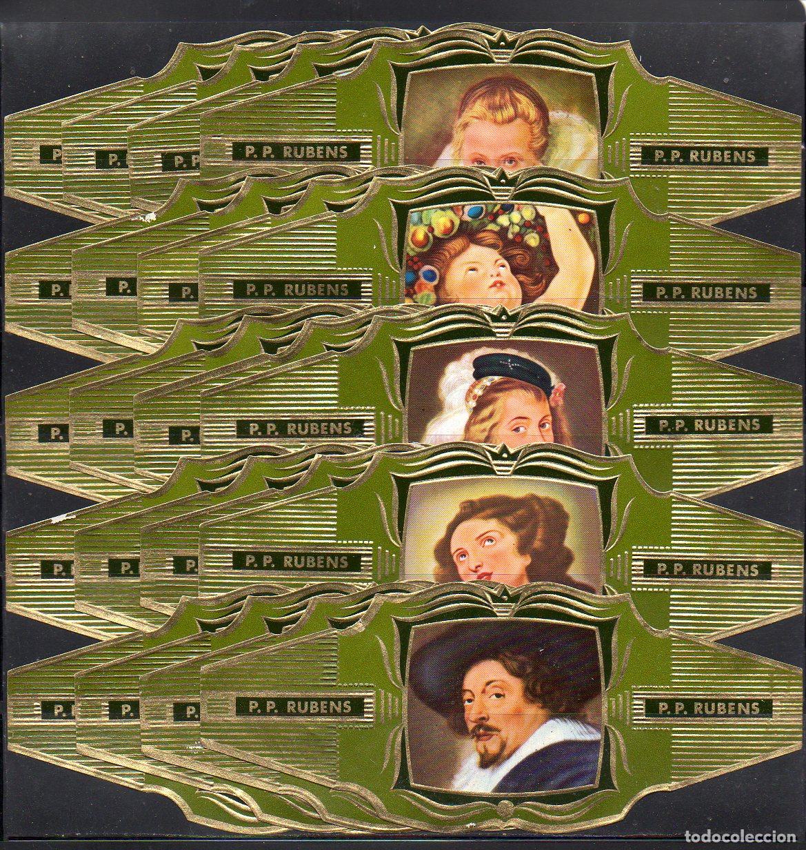 Vitolas de colecci&oacute;n: RUBENS, FRAGMENTOS DE RUBENS, SERIE 4&ordf;, GRAN FORMATO, VERDE, 20 VITOLINAS, SERIE COMPLETA.