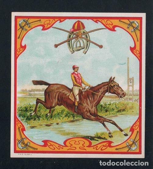 Vitolas de colecci&oacute;n: Vitola, original litograf&iacute;a. Antigua litograf&iacute;a de caja de tabacos. Jockey (Habana).
