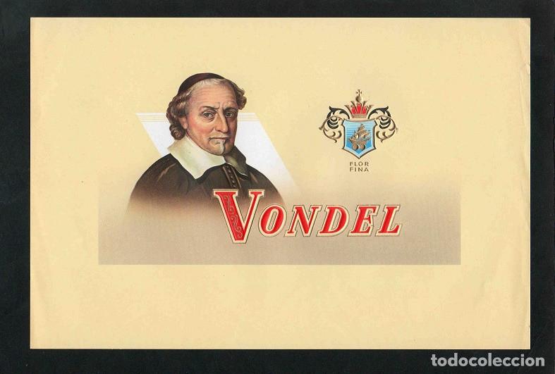 Vitolas de colecci&oacute;n: Vitola, original litograf&iacute;a. Antigua litograf&iacute;a de caja de tabacos. Joos van den Volden.