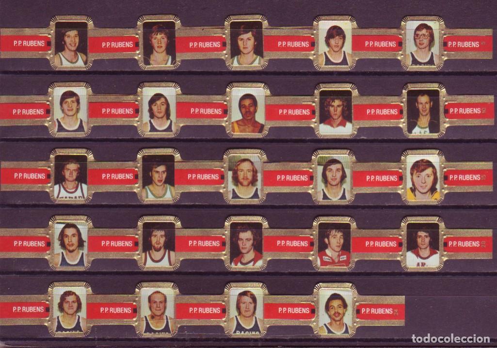 Vitolas de colecci&oacute;n: RUBENS, JUGADORES DE BALONCESTO, ROJO, 24 VITOLAS, SERIE COMPLETA.