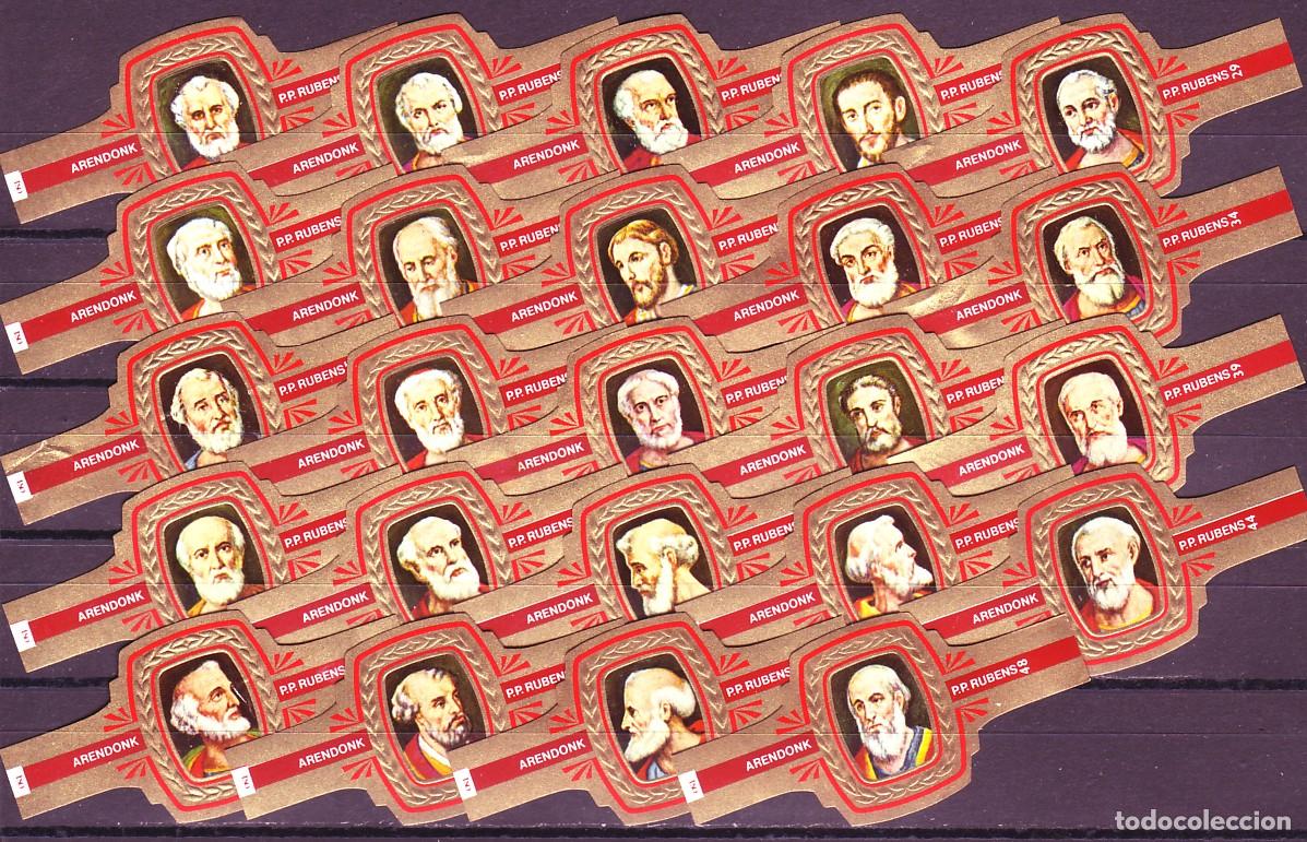 Vitolas de colecci&oacute;n: RUBENS, PAPAS, SERIE 2&ordf;, ROJO, 24 VITOLAS, SERIE COMPLETA.