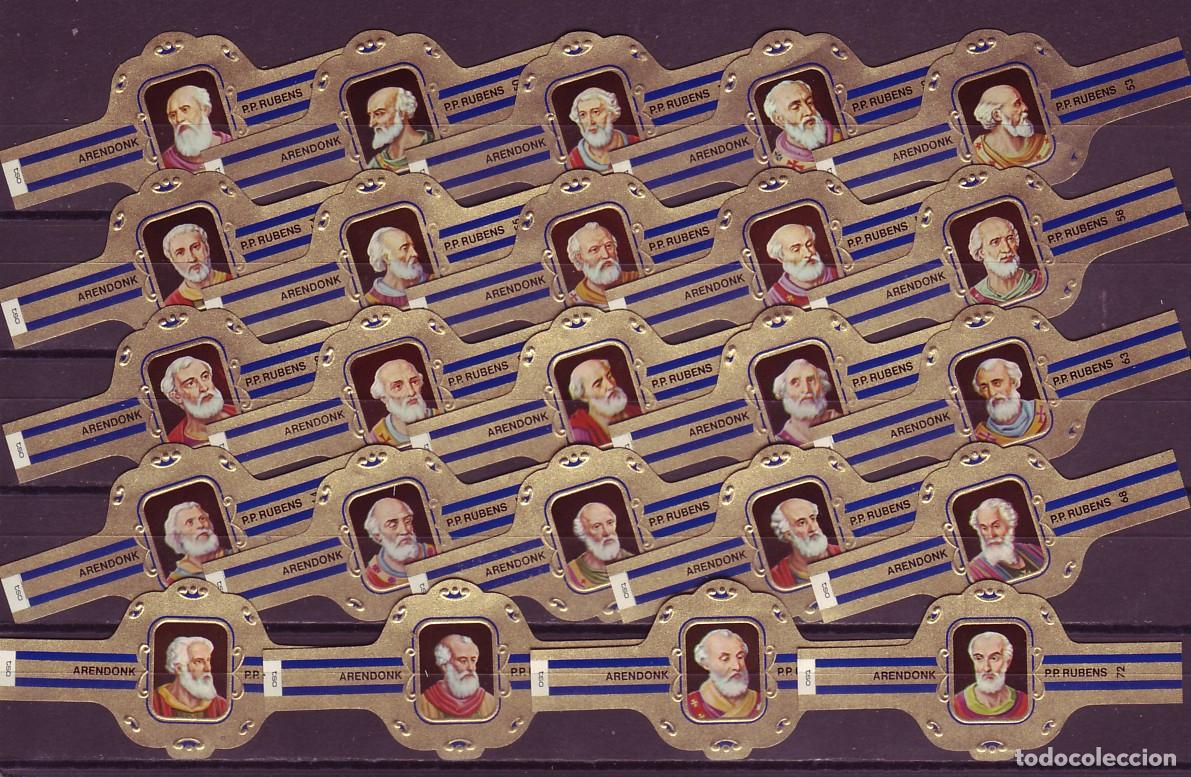 Vitolas de colecci&oacute;n: RUBENS, PAPAS, SERIE 3&ordf;, AZUL, 24 VITOLAS, SERIE COMPLETA.