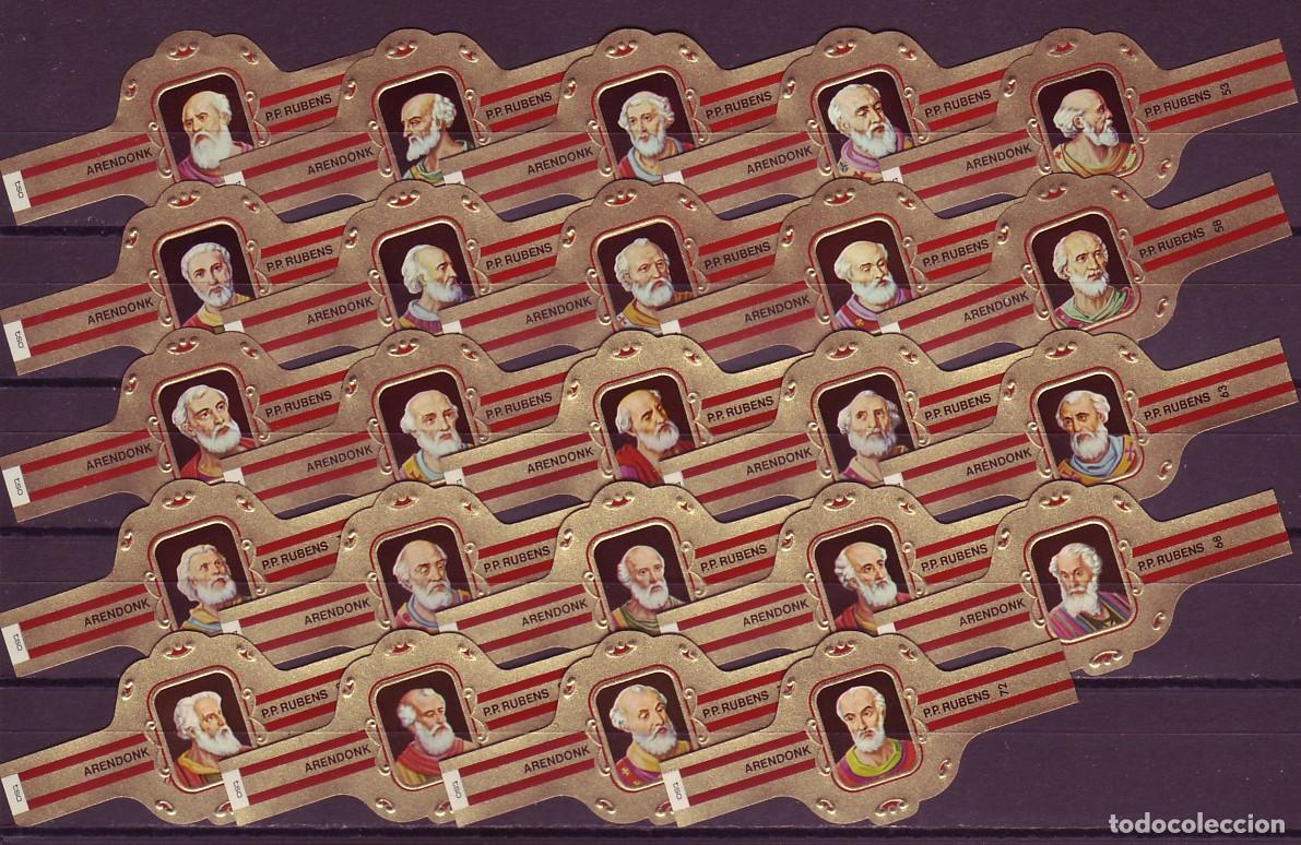 Vitolas de colecci&oacute;n: RUBENS, PAPAS, SERIE 3&ordf;, ROJO, 24 VITOLAS, SERIE COMPLETA.