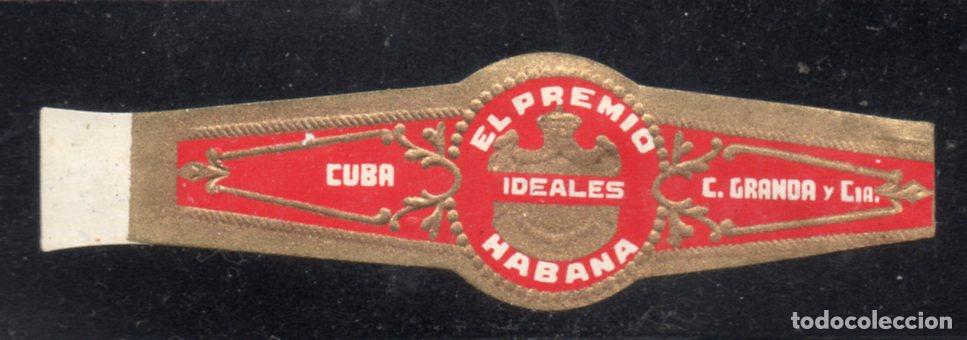 Vitolas de colecci&oacute;n: VITOLA CLASICA: 176017, IDEALES, EL PREMIO, C. GRANDA Y Cia, CUBA.