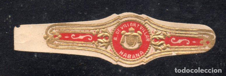 Vitolas de colecci&oacute;n: VITOLA CLASICA: 176027, TEMA ESCUDOS, A. DE VILLAR Y VILLAR, CUBA.