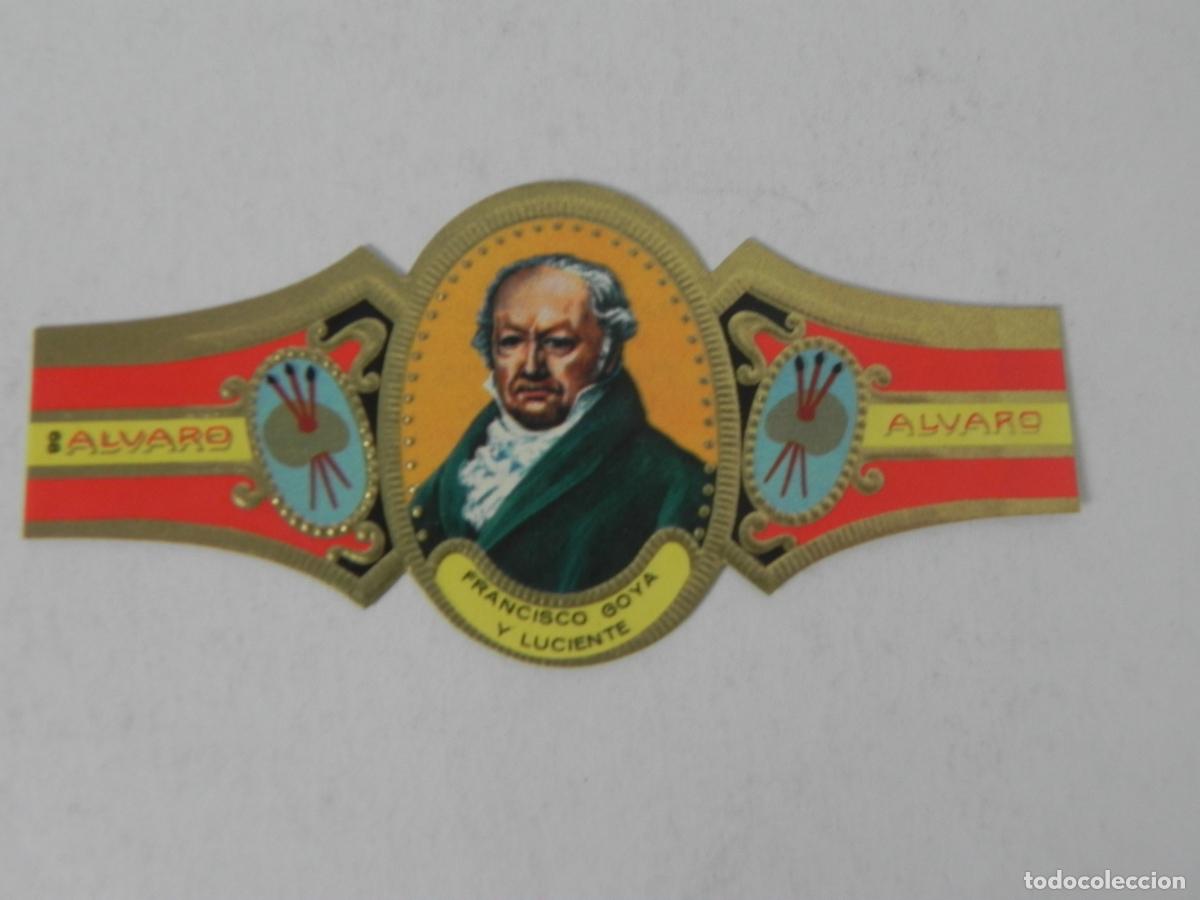 Vitolas de colecci&oacute;n: Antigua Vitola &Aacute;lvaro - Serie Pintores - Francisco Goya - F&aacute;brica La Laguna (Tenerife)