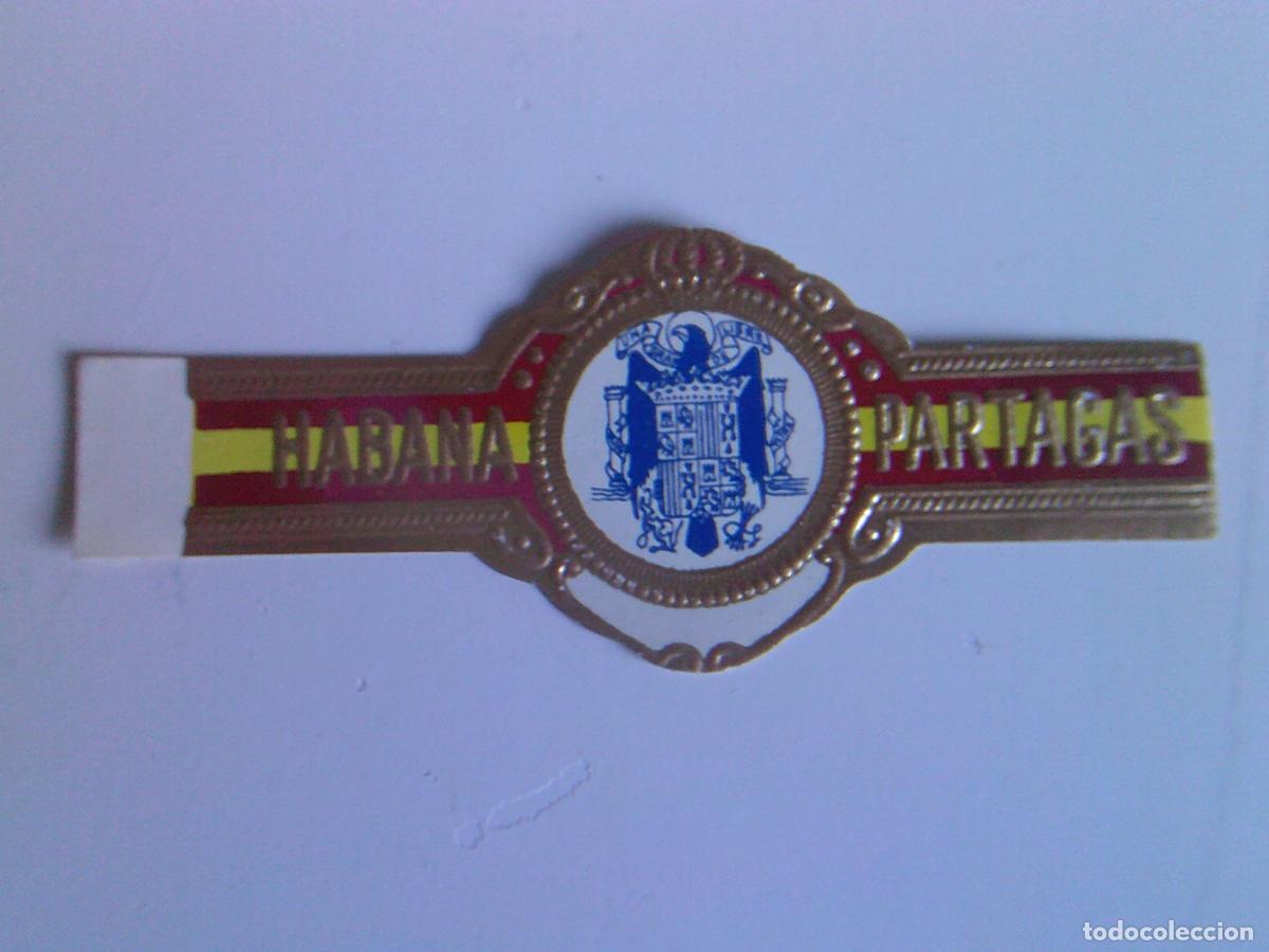 Vitolas de colecci&oacute;n: Vitola antigua Habana Partagas Escudo de Espa&ntilde;a &eacute;poca de Franco