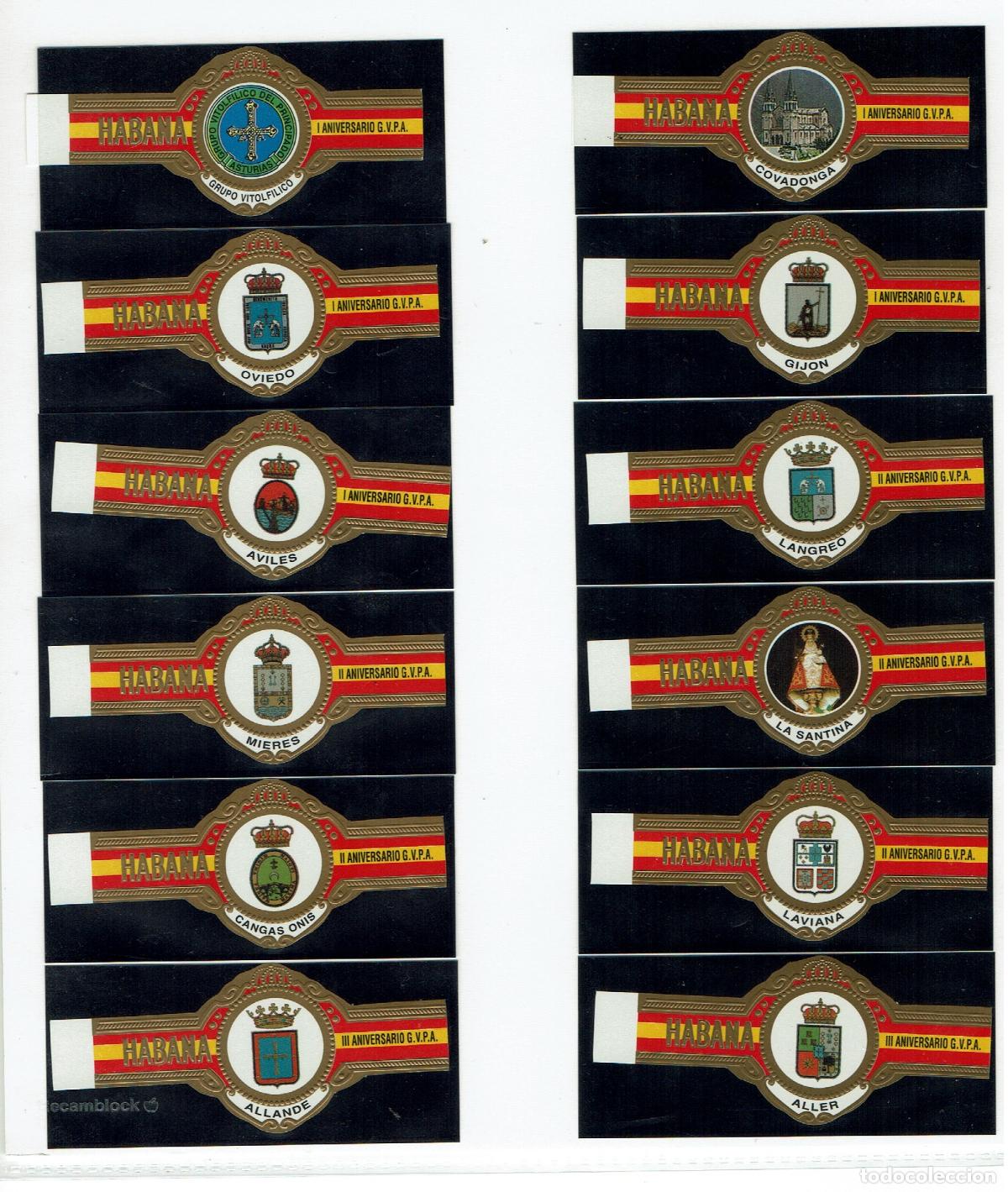 Vitolas de colecci&oacute;n: 82 VITOLAS CONMEMORATIVAS DEL G.G.P.A MAS REGALO ADJUNTO