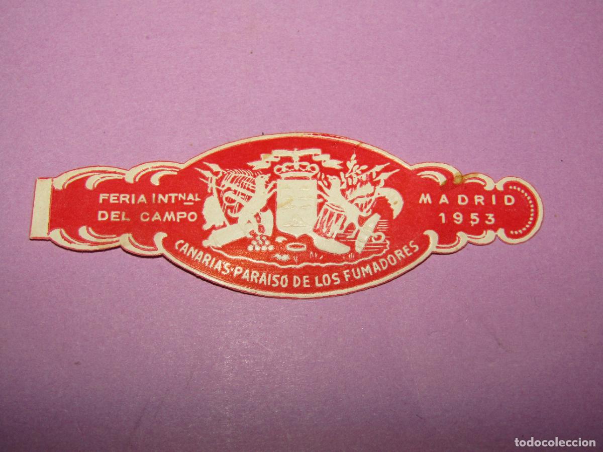 Vitolas de colecci&oacute;n: Antigua Vitola Puro Fabricantes Tabacos Tenerife FERIA INTERNACIONAL DEL CAMPO Madrid del A&ntilde;o 1953