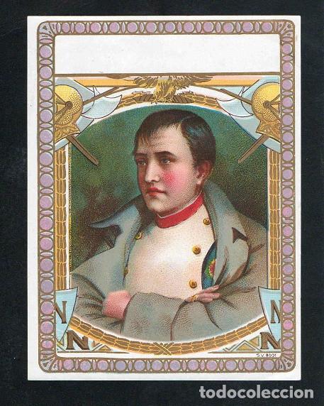 Vitolas de colecci&oacute;n: Vitola, original litograf&iacute;a. Antigua litograf&iacute;a de caja de tabacos. Napoleon (Untitled).