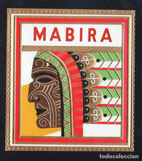 Vitolas de colecci&oacute;n: Vitola, original litograf&iacute;a. Antigua litograf&iacute;a de caja de tabacos. Mabira.