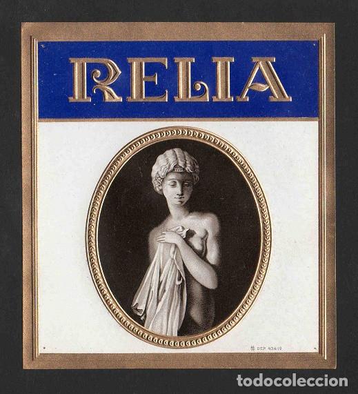 Vitolas de colecci&oacute;n: Vitola, original litograf&iacute;a. Antigua litograf&iacute;a de caja de tabacos. Relia.