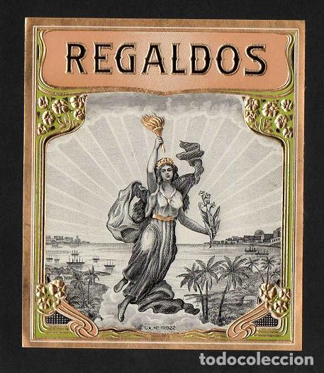 Vitolas de colecci&oacute;n: Vitola, original litograf&iacute;a. Antigua litograf&iacute;a de caja de tabacos. Regaldos.