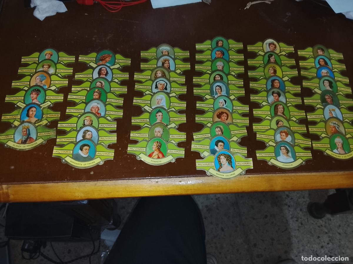 Vitolas de colecci&oacute;n: LOTE DE 49 VITOLAS ANTIGUAS DE TABACOS &Aacute;LVARO &ndash; SERIE VERDE &rdquo;MUJERES FAMOSAS EN LA HISTORIA&rdquo;