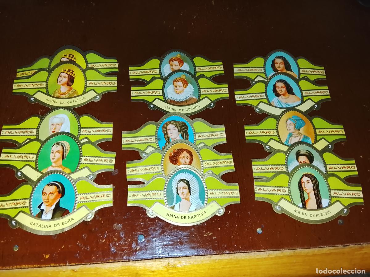 Vitolas de colecci&oacute;n: Lote 15 Vitolas &Aacute;lvaro - Serie Mujeres Famosas en la Historia - Repetidas