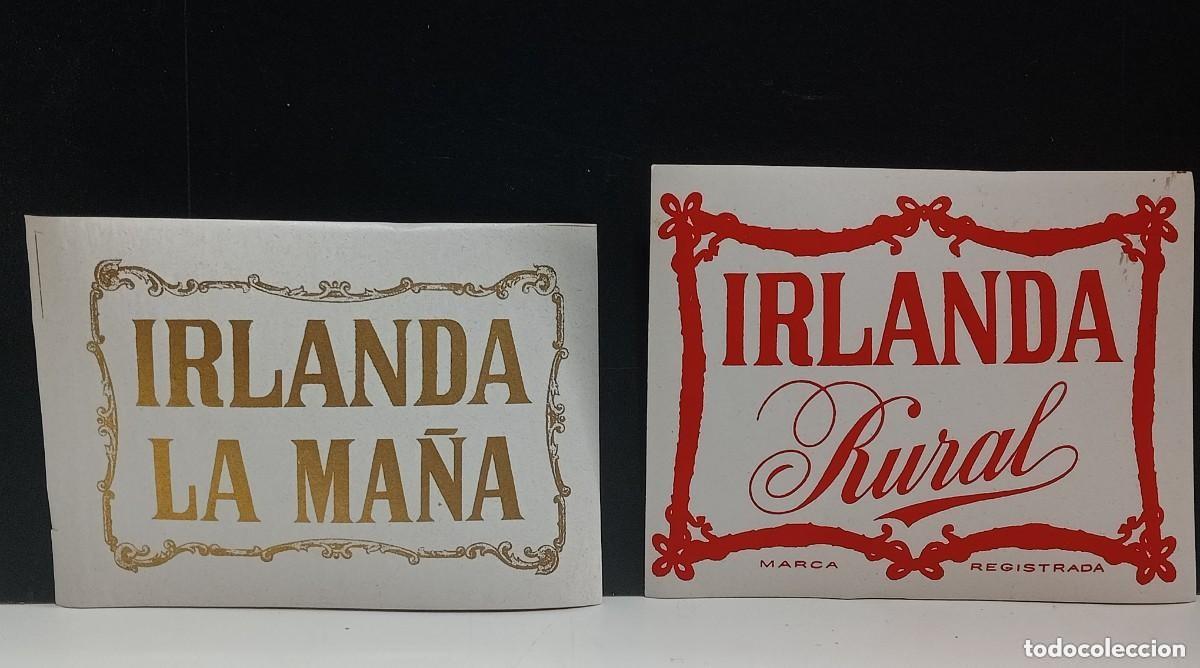 Vitolas de colecci&oacute;n: IRLANDA LA MA&Ntilde;A. IRLANDA RURAL. ETIQUETA TEJIDO. VINO