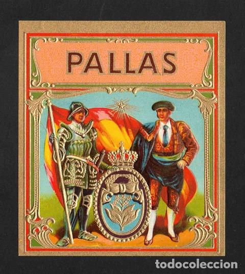 An&eacute;is de charuto de cole&ccedil;&atilde;o: Vitola, original litograf&iacute;a. Antigua litograf&iacute;a de caja de tabacos. Pallas.