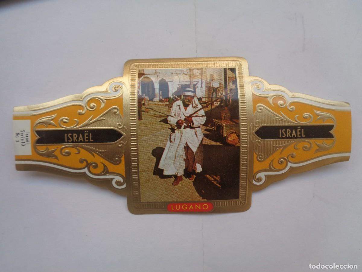 Vitolas de colecci&oacute;n: GRAN VITOLA SERIE 10 : N&ordm; 3 , ISRAEL . DE LUGANO CIGARS , HOLANDA .... 7,5 X 15,5 CM