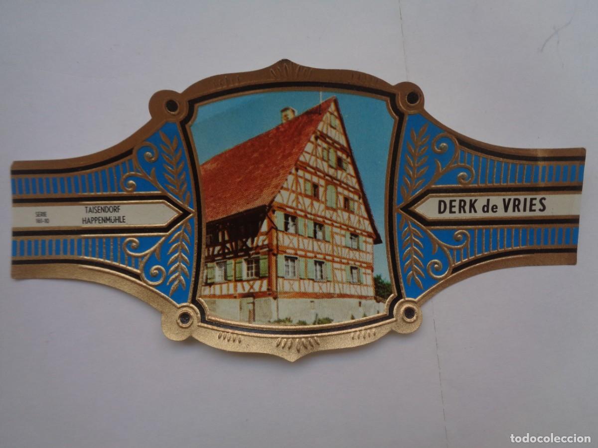 Vitolas de colecci&oacute;n: GRAN VITOLA DE CIGARROS DERK DE VRIES : TAISENDORF HAPPENMUHLE ... 6.5 X 13,5 CM