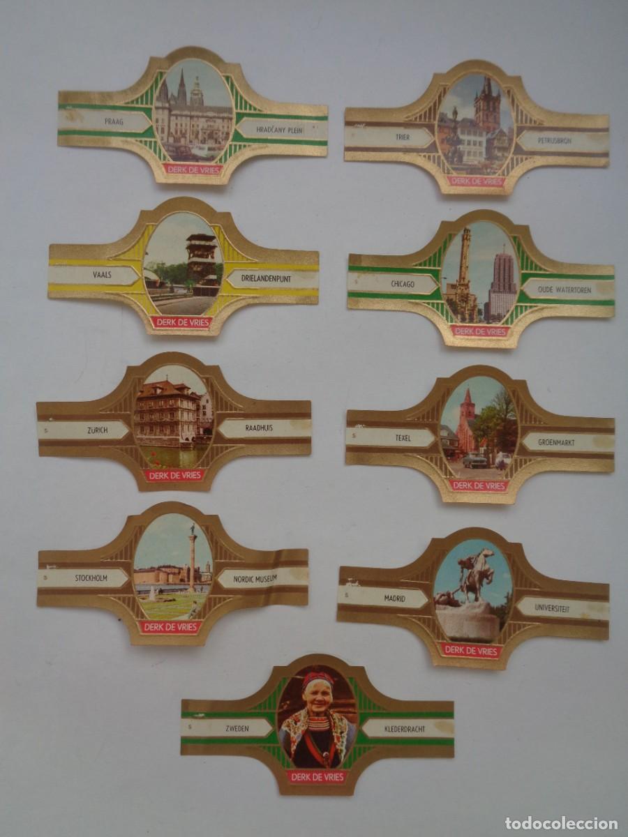 Vitolas de colecci&oacute;n: LOTE DE 9 VITOLAS DE CIGARROS DERK DE VRIES , SERIE CAPITALES DEL MUNDO