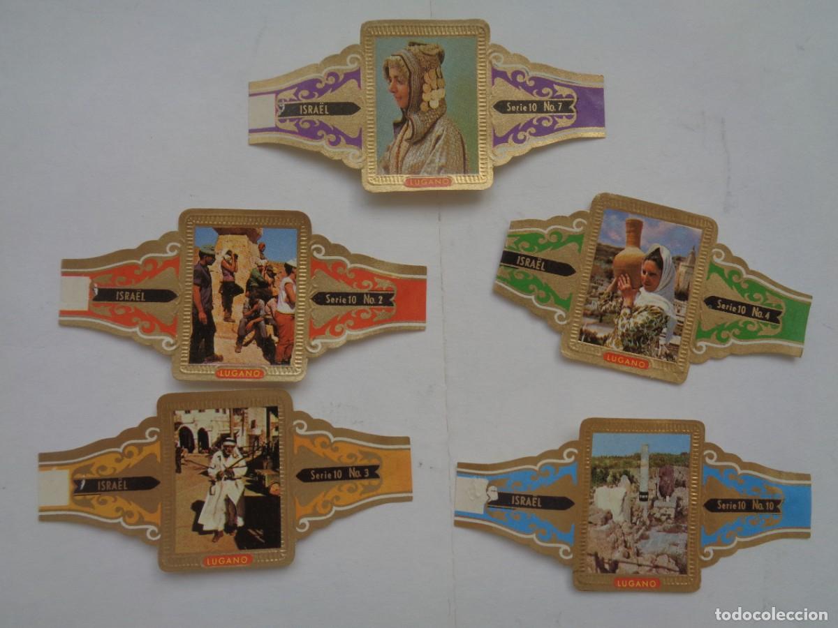 Vitolas de colecci&oacute;n: LOTE DE 5 VITOLAS DE CIGARROS LUGANO , SERIE ISRAEL