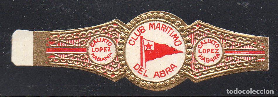 Vitolas de colecci&oacute;n: VITOLA CLASICA: 053036, TEMA BANDERAS, CLUB MARITIMO DEL ABRA, CALIXTO LOPEZ, CUBA