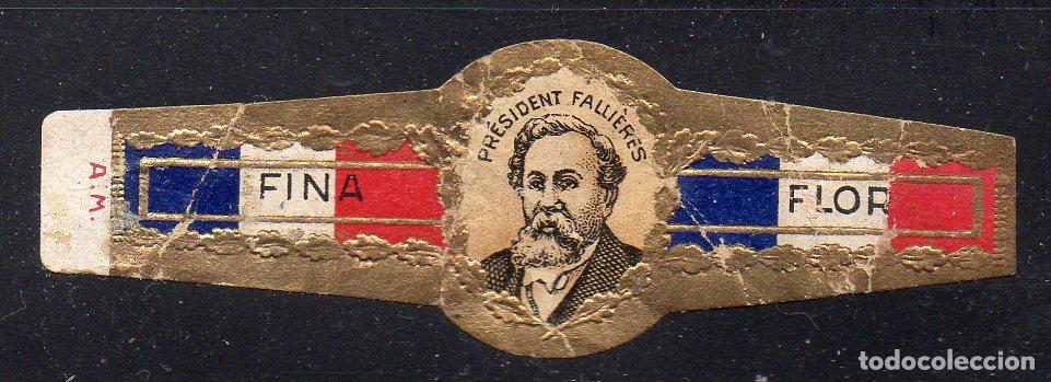 Vitolas de colecci&oacute;n: VITOLA CLASICA: 054034, POLITICOS Y MILITARES FRANCIA, FALLIERES, FLOR FINA, TALON A.M.