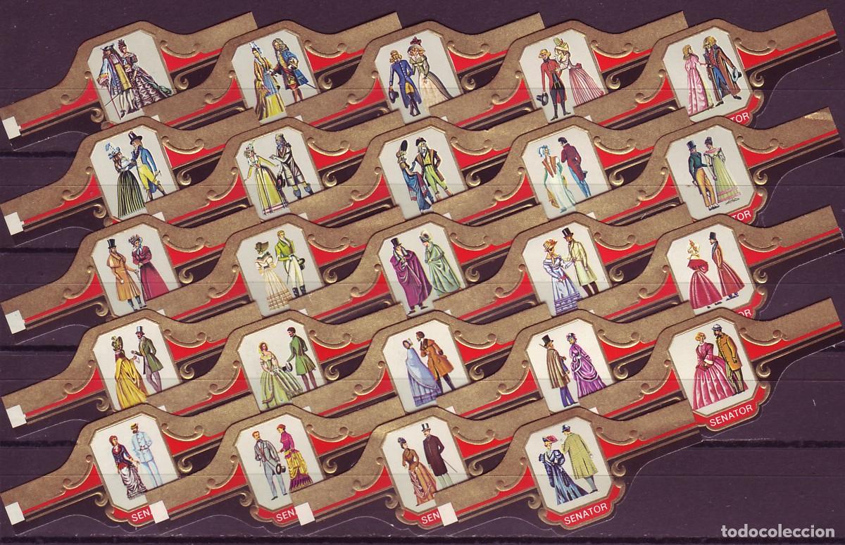 Vitolas de colecci&oacute;n: SENATOR, HISTORIA DE LA MODA, 24 VITOLAS, SERIE COMPLETA.