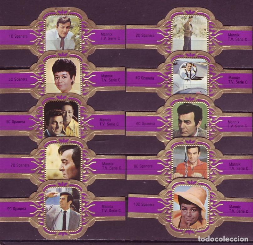 Vitolas de colecci&oacute;n: SPANERA, MANNIX, MORADO, 10 VITOLAS, SERIE COMPLETA.