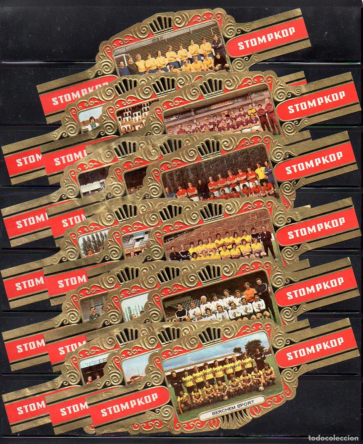 Vitolas de colecci&oacute;n: STOMPKOP, EQUIPOS DE FUTBOL, GRAN FORMATO, 16 VITOLINAS, SERIE COMPLETA.