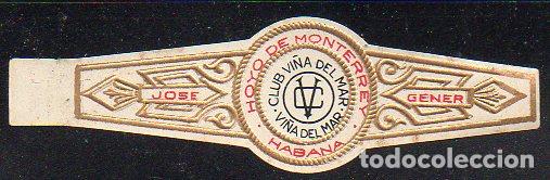 Vitolas de colecci&oacute;n: VITOLA CLASICA: 056019, CLUB VI&Ntilde;A DEL MAR, HOYO DE MONTERREY, CUBA.