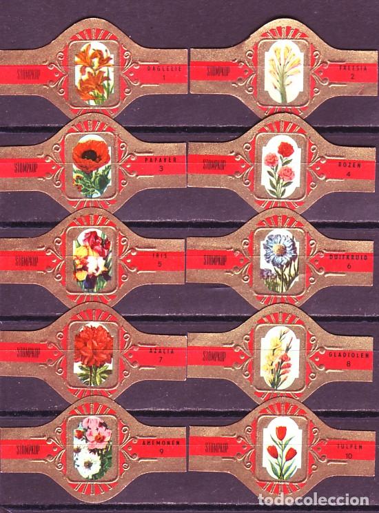 Vitolas de colecci&oacute;n: STOMPKOP, FLORES, 10 VITOLAS, SERIE COMPLETA.