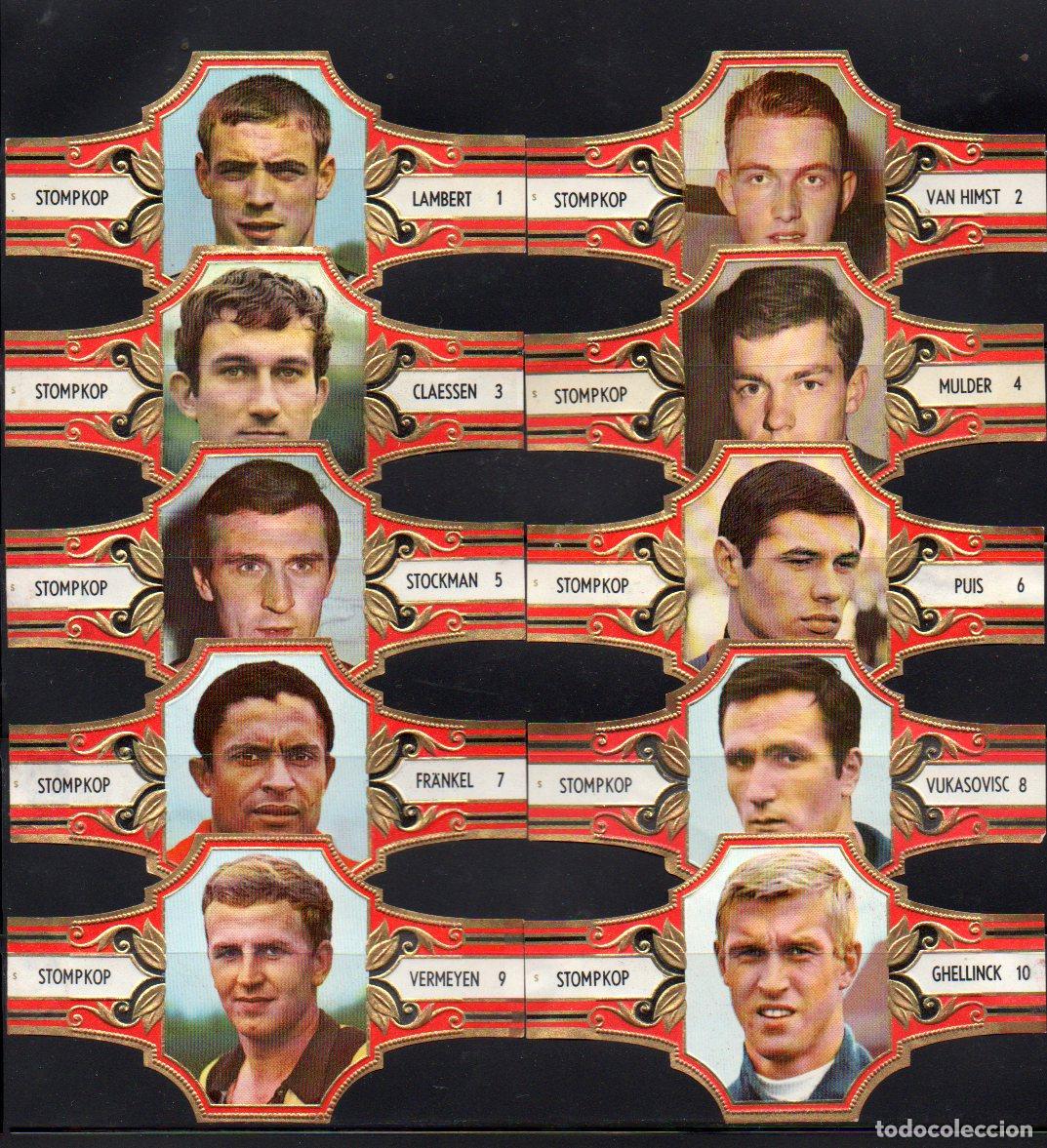 Vitolas de colecci&oacute;n: STOMPKOP, FUTBOLISTAS, GRAN FORMATO, 10 VITOLINAS, SERIE COMPLETA.