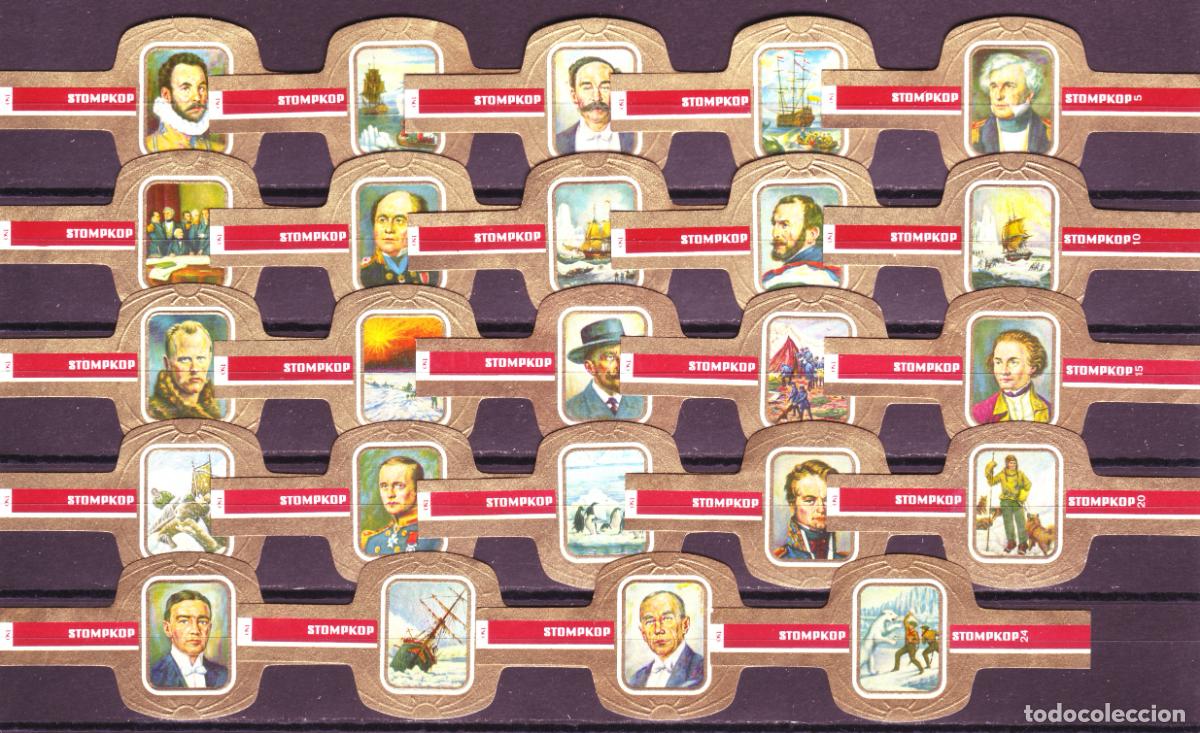 Vitolas de colecci&oacute;n: STOMPKOP, LA CONQUISTA DEL POLO, 24 VITOLAS, SERIE COMPLETA.