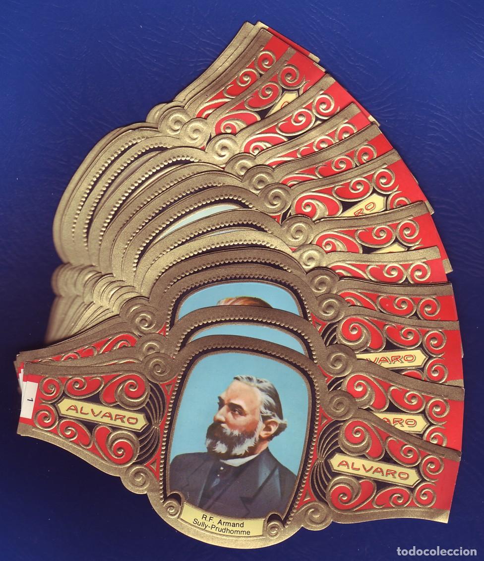 Vitolas de colecci&oacute;n: ALVARO, PREMIOS NOBEL DE LITERATURA, 68 VITOLINAS, SERIE COMPLETA.
