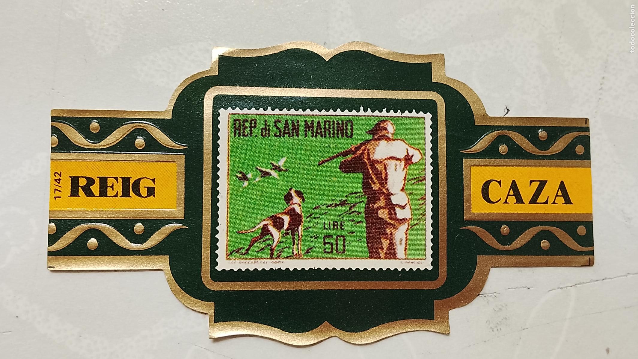 Collection cigar bands: vitola de puros o tabacos REIG - LA DE LA FOTO - OFERTAS POR LOTES COMBINADOS - COLECIONISMO