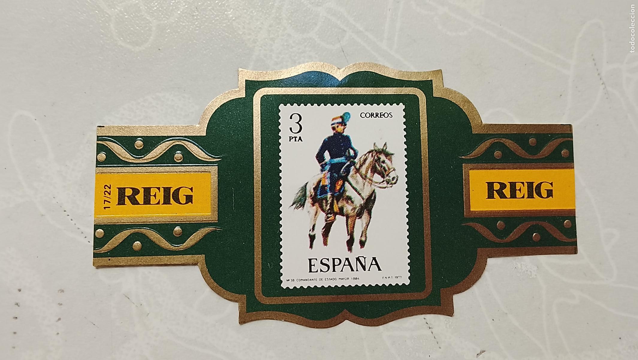 Collection cigar bands: vitola de puros o tabacos REIG - LA DE LA FOTO - OFERTAS POR LOTES COMBINADOS - COLECIONISMO