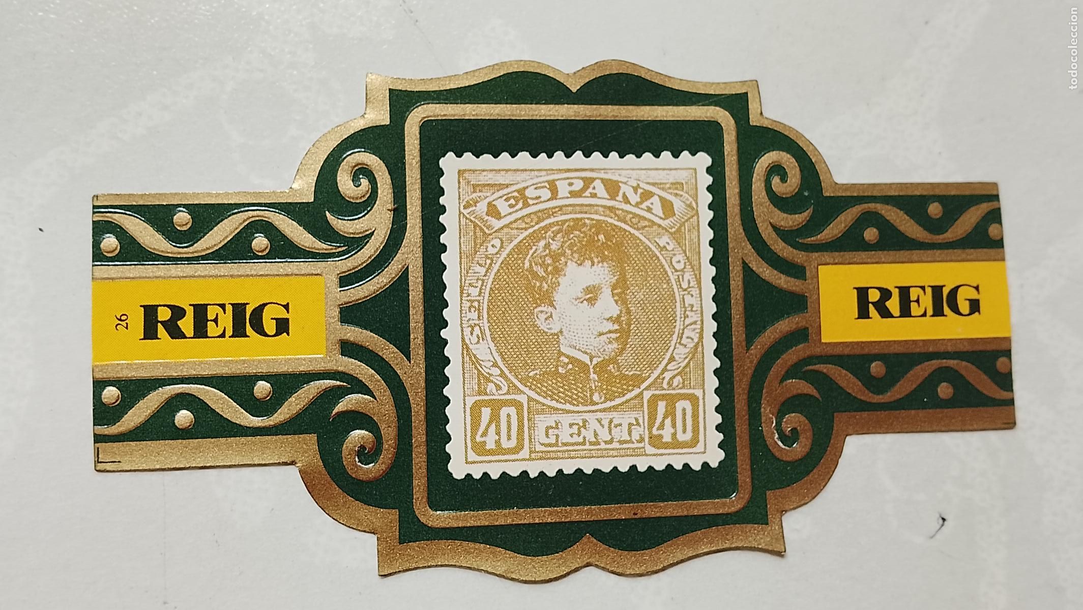 Collection cigar bands: vitola de puros o tabacos REIG - LA DE LA FOTO - OFERTAS POR LOTES COMBINADOS - COLECIONISMO