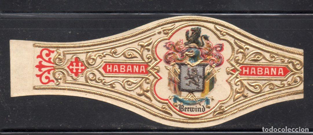 Vitolas de colecci&oacute;n: VITOLA CLASICA: 186003, TEMA ESCUDOS, BERWIND, HABANA, CUBA.