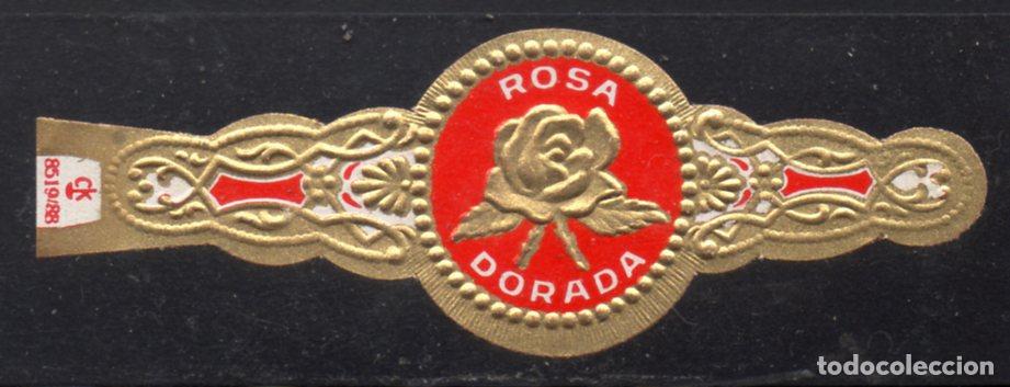 Vitolas de colecci&oacute;n: VITOLA CLASICA: 186006, TEMA FLORES, ROSA DORADA.
