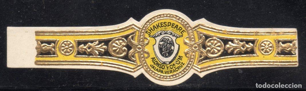Vitolas de colecci&oacute;n: VITOLA CLASICA: 186016, SHAKESPERAE, ALONSO Y CIAS, VERACRUZ, MEXICO.