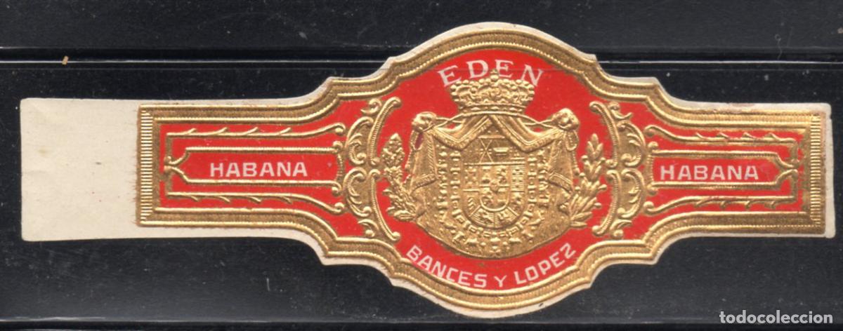 Vitolas de colecci&oacute;n: VITOLA CLASICA: 186029, TEMA ESCUDOS, EDEN, BANCES Y LOPEZ, CUBA, GRANDE.