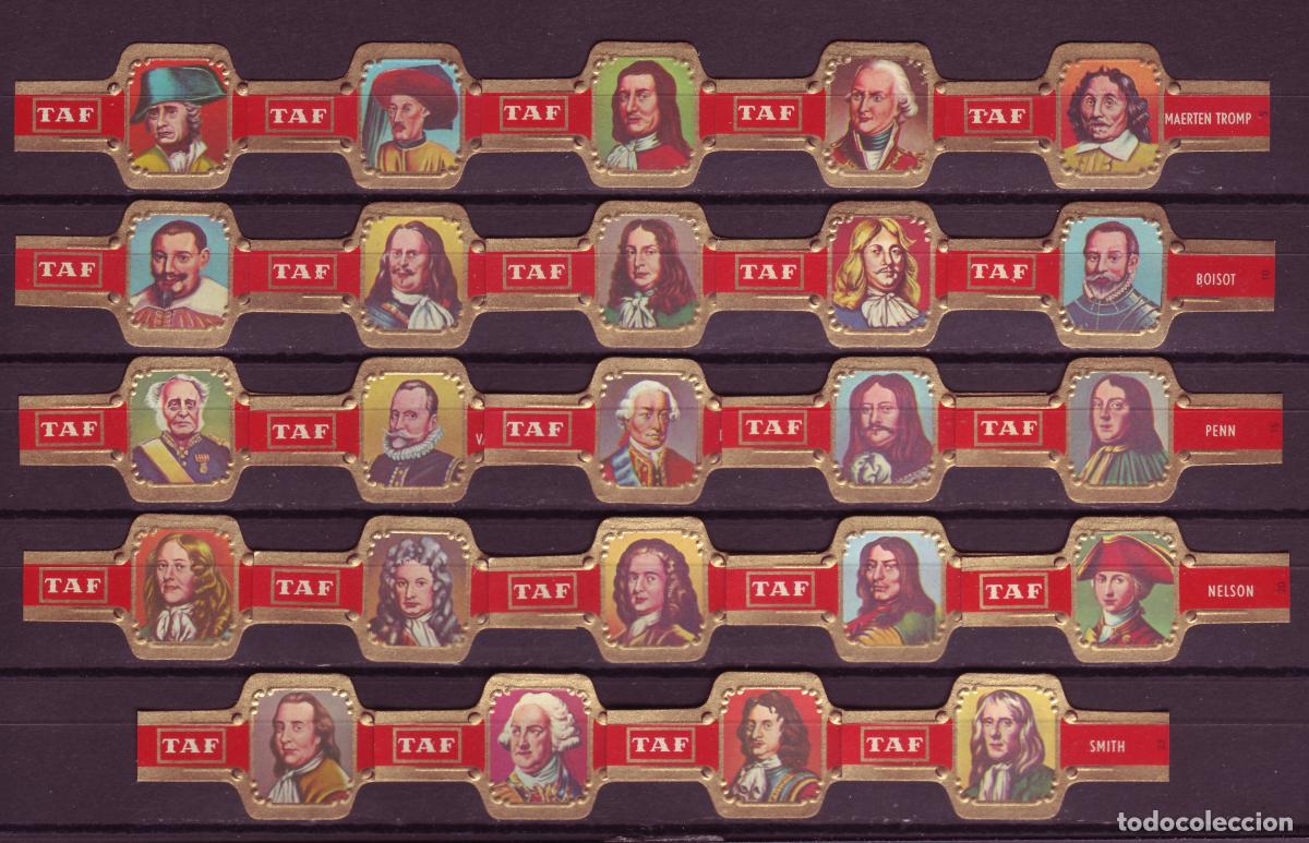 Vitolas de colecci&oacute;n: TAF, ALMIRANTES, 24 VITOLAS, SERIE COMPLETA.