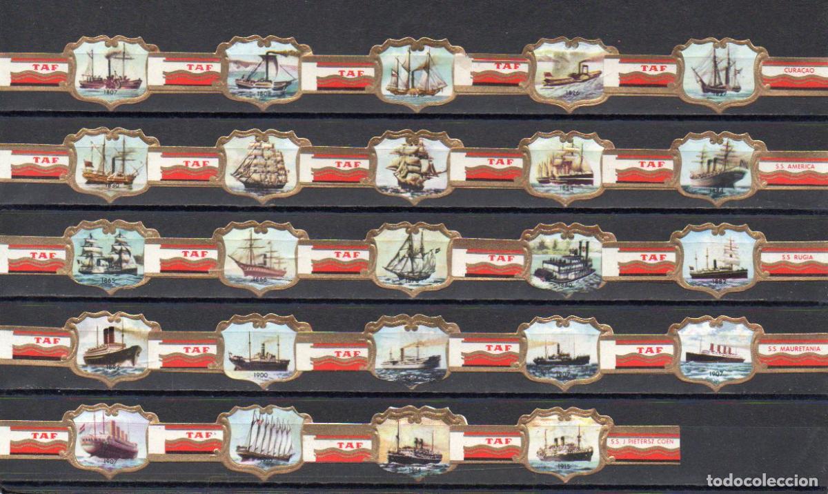 Vitolas de colecci&oacute;n: TAF, BARCOS, SERIE 2&ordf;, 24 VITOLAS, SERIE COMPLETA.