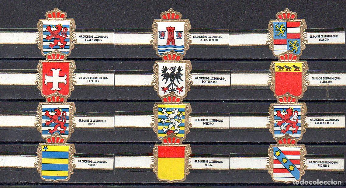 Vitolas de colecci&oacute;n: TAF, ESCUDOS DE LUXEMBURGO, S.M. 12 VITOLAS, SERIE COMPLETA.
