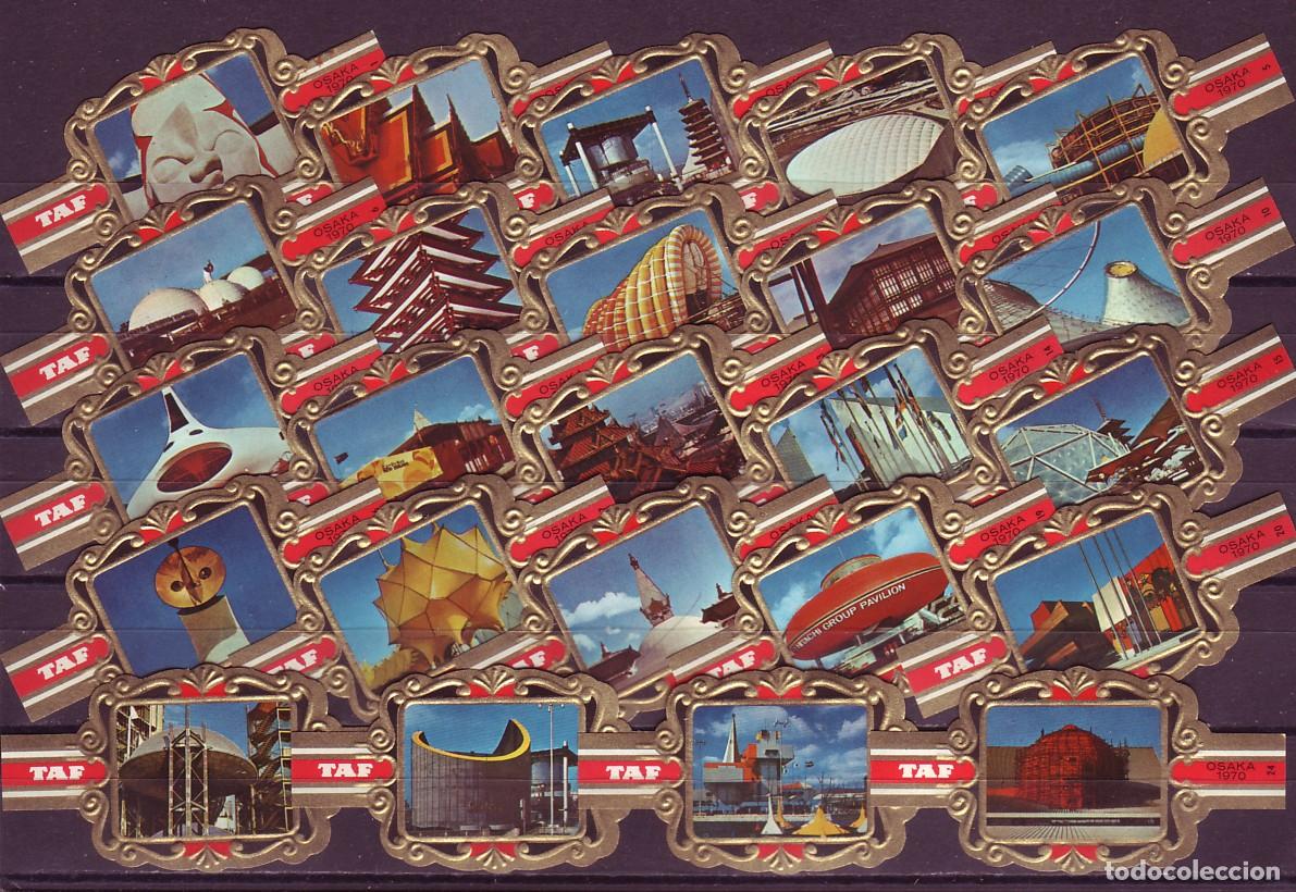 Vitolas de colecci&oacute;n: TAF, EXPOSICION INTERNACIONAL DE OSAKA 1970, 24 VITOLAS, SERIE COMPLETA.