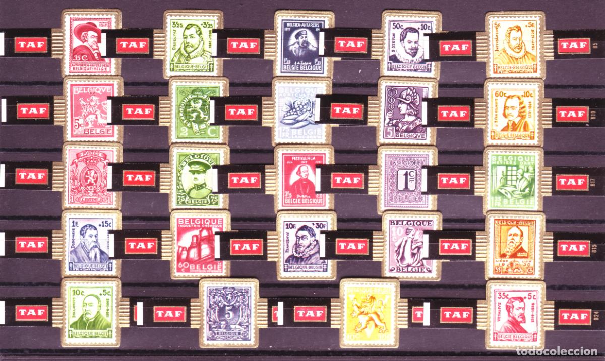 Vitolas de colecci&oacute;n: TAF, FILATELIA, SERIE 2&ordf;, 24 VITOLAS, SERIE COMPLETA.
