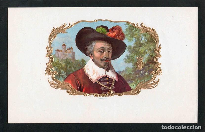 Vitolas de colecci&oacute;n: Vitola, original litograf&iacute;a. Antigua litograf&iacute;a de caja de tabacos. Untitled.