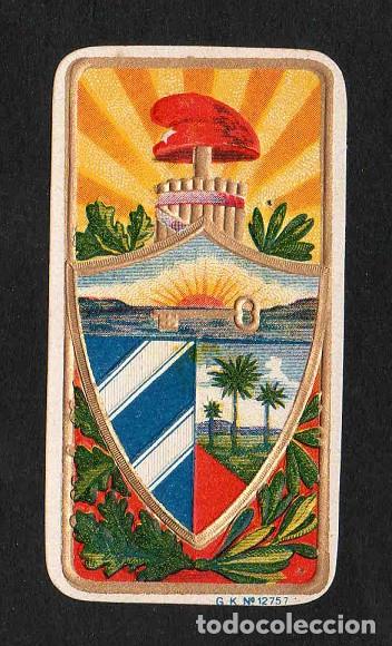 Vitolas de colecci&oacute;n: Vitola, original litograf&iacute;a. Antigua litograf&iacute;a de caja de tabacos. Escudo de Cuba.