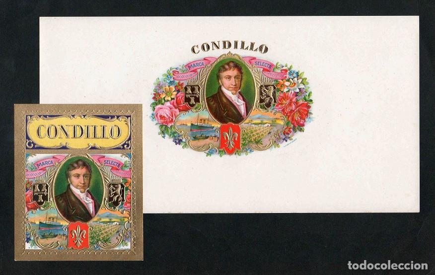 Vitolas de colecci&oacute;n: Vitolas, original litograf&iacute;as. Antiguas litograf&iacute;as de cajas de tabacos. Condillo.